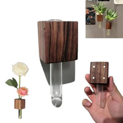 Mini Detachable Glass Vase Fridge Magnets, for Flower, Branch, Grass, Hydroponic Plant Culture Tube with Magnetic Attachment to Metal Surface, 1/3/5pcs Available (1 pcs)