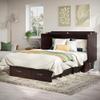 AFI, Chelsea Mid-Century Modern Queen Solid Wood Murphy Bed Chest with 6" Mattress, Storage Drawer & Built-in USB Charger, Espresso view 1