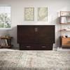 AFI, Chelsea Mid-Century Modern Queen Solid Wood Murphy Bed Chest with 6" Mattress, Storage Drawer & Built-in USB Charger, Espresso view 4