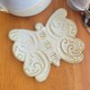 Mariposa Butterfly Shaped Spoon Rest for Kitchen Countertop Coffee Bar Decor Mini Size Holder (French ButterCream) view 2