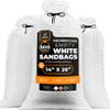 Xpose Safety Heavy Duty Sand Bags with Tie Strings Empty Woven Polypropylene Sandbags for Hurricane Flood Protection, 50 lb Capacity, 14" x 26", White, Pack of 500 view 1