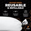 Xpose Safety Heavy Duty Sand Bags with Tie Strings Empty Woven Polypropylene Sandbags for Hurricane Flood Protection, 50 lb Capacity, 14" x 26", White, Pack of 500 view 4