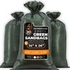 Xpose Safety Heavy Duty Sand Bags with Tie Strings  Empty Woven Polypropylene Sandbags for Hurricane Flood Protection, 50 lb Capacity, 14" x 26", Green, Pack of 20 view 1
