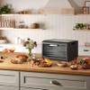 Excalibur Electric Food Dehydrator Performance Series 6-Tray with Adjustable Temperature Control Includes Stainless Steel Drying Trays Glass Door Top View Window and LED Display Progress Bar, Black view 2