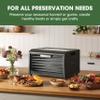 Excalibur Electric Food Dehydrator Performance Series 6-Tray with Adjustable Temperature Control Includes Stainless Steel Drying Trays Glass Door Top View Window and LED Display Progress Bar, Black view 3