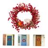DECHOUS Elegant Spring Festival Wreath Red Fruit Decorative Hanging Ornament for Home Festive view 3