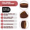 ELW 9-10 oz (3.6-4mm) Latigo Leather Belt Grade Straps & Strips | Size: 3.25"x50" (8.3x127cm) | Rust | Full Grain Cowhide, Heavy Duty Holsters, Sheathes, Harness, Saddle, Guitar Straps, DIY Crafts view 2