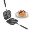 5 STAR SUPER DEALS Pancake Pan Maker Nonstick Double Sided w/ 4 Small Decorative Mold Designs for Perfect Eggs, French Toast, Omelette, Flip Jack, and Crepes view 1