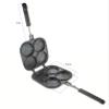 5 STAR SUPER DEALS Pancake Pan Maker Nonstick Double Sided w/ 4 Small Decorative Mold Designs for Perfect Eggs, French Toast, Omelette, Flip Jack, and Crepes view 3