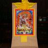 Silk Scroll Painting,Tibetan Thangka,Guru Dragpo,A Fierce Emanation of Guru-Saint Padmasambhava, Tibetan Thangka Painting Art,Buddhist Thangka Brocade,Buddha Tapestry with Scroll ( Color : Blu , Size view 2