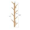 Furshus Coat Rack Wall Mount,Bamboo Vertical Hat Rack for Wall,Wall Coat Tree,Coat Hanger,Floating Coat Rack for Hats,Jackets,Bags,Entryway Bedroom (Natural) view 2