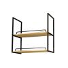 JIAHESHYP 2 Layer Ceiling ShelfIron Wall Hanging Wall Shelf Suspended Ceiling Storage Rack - Floating Shelf - Cabinets Racks & Shelveswith Guardrail (Size : 120 * 30 * 80cm) view 1