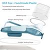 Besmall Cereal Containers Storage Small Food Storage Containers with Pour Spout, Measuring Cup for Rice Flour Sugar Dog Cat Dry Food Dispenser Plastic Kitchen Airtight Canister 1.8L BPA Free view 2