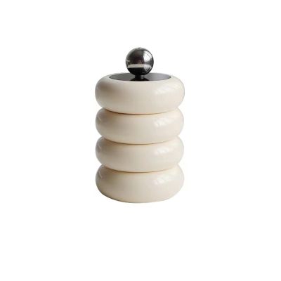 Toothpick Holder Toothpick Box Household Cotton Swab Box Cosmetic Storage Box Desktop Storage Decoration Ornament Toothpick Dispenser (Color : Four-beige)