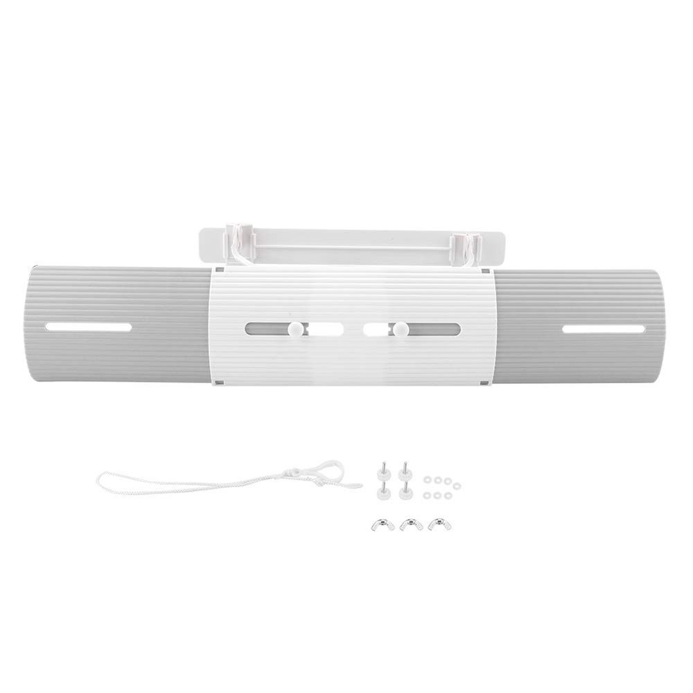 Gavigain Air Conditioning Windshield Deflector, Heavy Duty Plastic, Retractable, Adjustable Airflow, Wind Avoidance, White