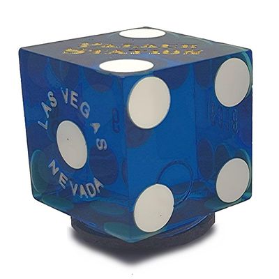 Cyber-Deals Novelty Refrigerator Magnets Featuring Genuine Las Vegas Lake Tahoe Reno Nevada Random Casino Craps Dice (Blue)