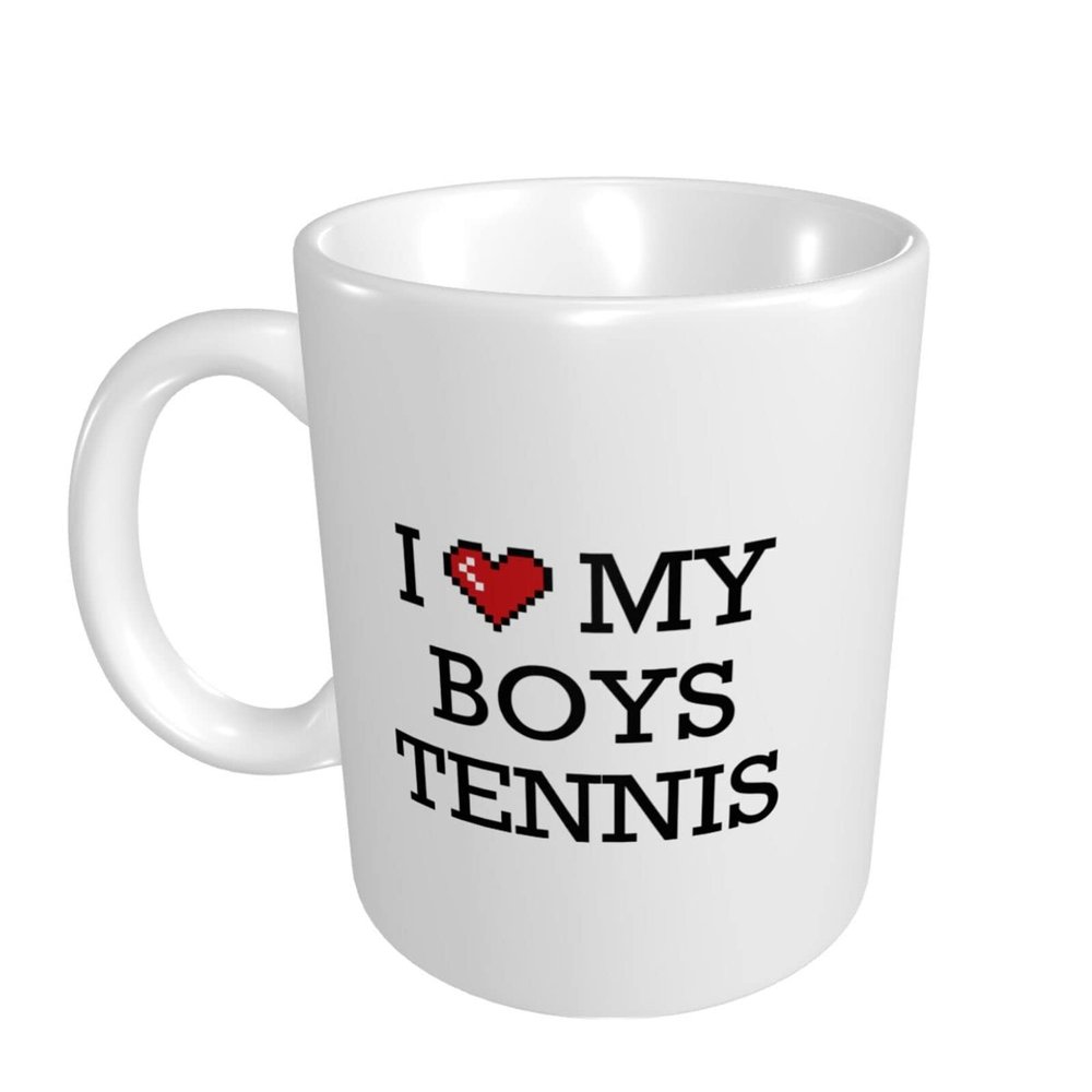 Abipuir Coffee Mug Women I Love My Boys Tennis Mug Funny Mugt Fun Coffee Mugs