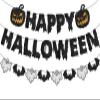 Happy Halloween Banner Hanging Paper Garland Bunting Banner Bloody Pumpkin Decorations, Photo Backdrop for Wall Home Mantle Office Wall Scary Party Supplies (Halloween) view 1