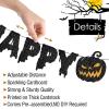 Happy Halloween Banner Hanging Paper Garland Bunting Banner Bloody Pumpkin Decorations, Photo Backdrop for Wall Home Mantle Office Wall Scary Party Supplies (Halloween) view 3