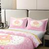 100% Nature Cotton Girly Princess Carriage Duvet Cover All Season,Golden Crown Dots Dreamy Abstract Floral Print Bedding Sets (NO Comforter),Pink Embroidered Pattern All Season Bedding Queen Size view 4