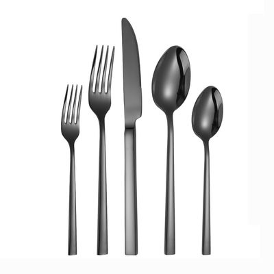 32-Pieces Black Silverware Set Food-Grade Stainless Steel Flatware Cutlery Set for 8 Forks Utensil Sets Home Essentials for New Home Mirror Polished Ergonomic Durable Birthday Party
