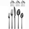 32-Pieces Black Silverware Set Food-Grade Stainless Steel Flatware Cutlery Set for 8 Forks Utensil Sets Home Essentials for New Home Mirror Polished Ergonomic Durable Birthday Party view 2