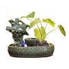Tabletop Fountain Tabletop Fountain Ceramic Rock Falls Fountains Interior Mini Water Feature for Bedroom, Office, Living Room, Kitchen Dining Room and Bathroom Desktop Fountains view 3