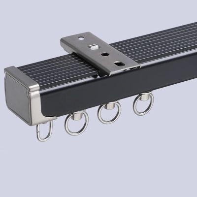 Mute Aluminum Alloy Curtain Track Room Divider For Ceiling Track With Track Curtain System Bed Curtains, Shower Room Divider, Bay Windows, RV(Color:C-b-2,Size:6.5ft/2m(2 * 100cm))