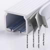 Mute Aluminum Alloy Curtain Track Room Divider For Ceiling Track With Track Curtain System Bed Curtains, Shower Room Divider, Bay Windows, RV(Color:C-b-2,Size:6.5ft/2m(2 * 100cm)) view 3