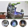 Tabletop Fountain Indoor Tabletop Water Fountain Rockery Stone Waterfall Waterscape Home Decor Table Centerpiece Relaxation Gifts with Water Pump and Spinning Ball Desktop Fountains (Size : CH) view 3