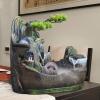 Tabletop Fountain Indoor Tabletop Water Fountain Rockery Stone Waterfall Waterscape Home Decor Table Centerpiece Relaxation Gifts with Water Pump and Spinning Ball Desktop Fountains (Size : CH) view 4