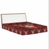 Christmas Elk Bed Skirt Queen Size 18 Inch Drop with Split Corners, Winter Snowflake Buffalo Plaid Red Dust Ruffled Pleated Bed Skirts Wrap Around Tailored Bed Skirt Valance for Bedroom view 1