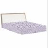 Purple Lavender Bed Skirt Queen Size 18 Inch Drop with Split Corners, Fall Leaves Country Rustic Flower Dust Ruffled Pleated Bed Skirts Wrap Around Tailored Bed Skirt Valance for Bedroom view 1