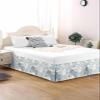 Blue and White Porcelain Bed Skirt California King 16 Inch Drop with Split Corners, Traditional Oriental Chinese Art Dust Ruffled Pleated Bed Skirts Wrap Around Tailored Bed Skirt Valance for Bedroom view 3