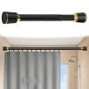 QHDPKU Tension Rods No Drilling,Adjustable Closet Rod,Curtain Divider Stand,Curtain Rod Rust-Resistant Non-Slip for Space Partition (Color : Yellow, Size : 161"-196.5") view 1