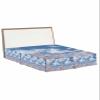 Pastel Pink Flower Bed Skirt Queen Size 18 Inch Drop with Split Corners, Farmhosue Country Sky Blue White Dust Ruffled Pleated Bed Skirts Wrap Around Tailored Bed Skirt Valance for Bedroom view 1