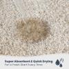 PURRUGS Bathroom Rug Non-Slip Machine Washable 30" x 60", Super Absorbent and Quick Dry Shaggy Microfiber Bath Mat, Extra Soft and Plush Bath Rug for Bathtub, Shower, and Sink, Beige view 2