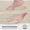 PURRUGS Bathroom Rug Non-Slip Machine Washable 30" x 60", Super Absorbent and Quick Dry Shaggy Microfiber Bath Mat, Extra Soft and Plush Bath Rug for Bathtub, Shower, and Sink, Beige view 3