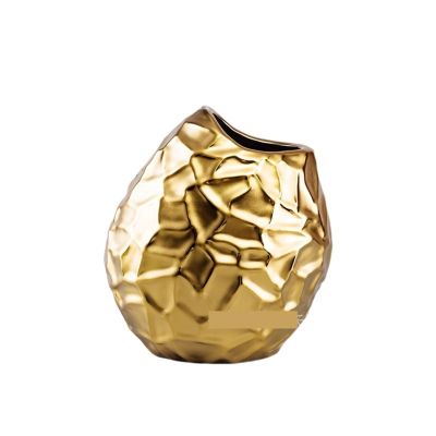 Home Vase Aluminum Metal Vase Decoration Crafts, Home, Living Room, Dining Room, Tabletop Vase Decoration Decorative Vase (Color : Gold, Size : L)