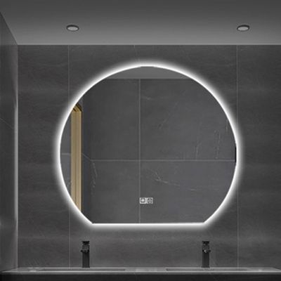 YUGXTH Illuminated Bathroom Mirror, Anti-Fog Bathroom Wall Mirror with LED Lights, 3-Color Dimmable LED Light, Touch Sensor Switch, for Entryway, Bathroom, Vanity, Living Room(A,60cm/23.6in)