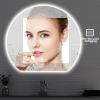 YUGXTH Illuminated Bathroom Mirror, Anti-Fog Bathroom Wall Mirror with LED Lights, 3-Color Dimmable LED Light, Touch Sensor Switch, for Entryway, Bathroom, Vanity, Living Room(A,60cm/23.6in) view 3