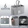 TRSODD Reusable Grocery Shopping Bags 10 Gallon Foldable Extra Large Utility Tote Bag Storage with Zipper and Handle Mothers Day Gifts for Mom Grandma Women view 4