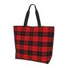 ROSIHODE Christmas Plaid Snowflake Tote Bag Large Shoulder Bag Casual Reusable Handbag For Women Shopping Grocery Work view 1