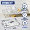 9 Inch Baking Sheet Pan with Rack Set, Joyfair Stainless Steel Toaster Oven Pans Tray & Cooling Racks for Cookie/Jelly Roll/Bacon/Meat, Commercial Metal & Rust-free, Dishwasher Safe view 2