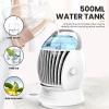 ZUMAHA Fan 3 Speed Settings Desk Fan, Air Conditioner Misting Humidification Fan with 500ML Water Tank, USB Cooling Fan Useful view 3