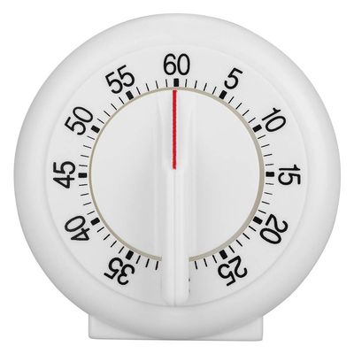60 Minutes Mechanical Timer, Silent Countdown Timer, Round Shape Timer, Counter Alarm Clock for Kids Exam Time Management, Kitchen Cooking