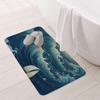 Sailing Boat on Waves Bath Mat - Presents for Ocean Lovers - Best Birthday Presents - 34 x 21 inches view 2