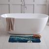Sailing Boat on Waves Bath Mat - Presents for Ocean Lovers - Best Birthday Presents - 34 x 21 inches view 4