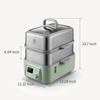 BUYDEEM G563-A501 Electric Food Steamer for Cooking, 2 Tire Stainless Steel Steamer with Slow Cook Mode, 1500W, 10-Quart, Green view 4
