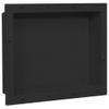 vidaXL Black Shower Niche, Matt Finish, Durable SMC Material with Resin, Space-Saving Bathroom Storage Solution, Easy Assembly with Included Mounting Materials view 1